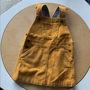 Baby gap Kids Mustard Corduroy adjustable button top Overall dress